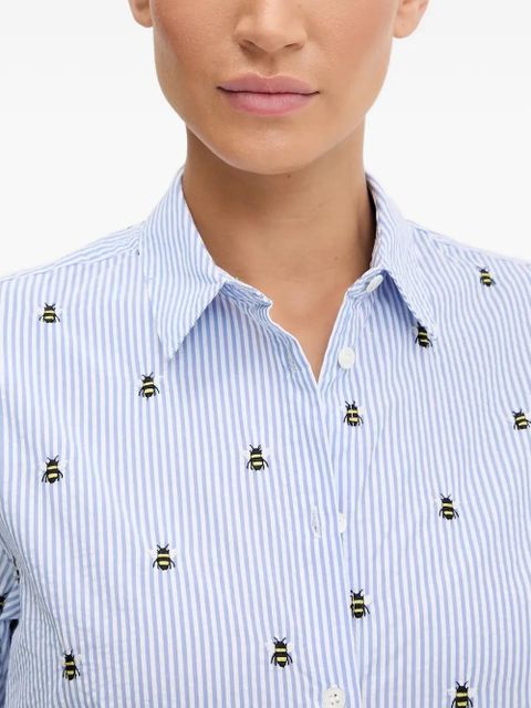 MC2 Saint Barth Brigitte bee-embroidered shirt - Blue