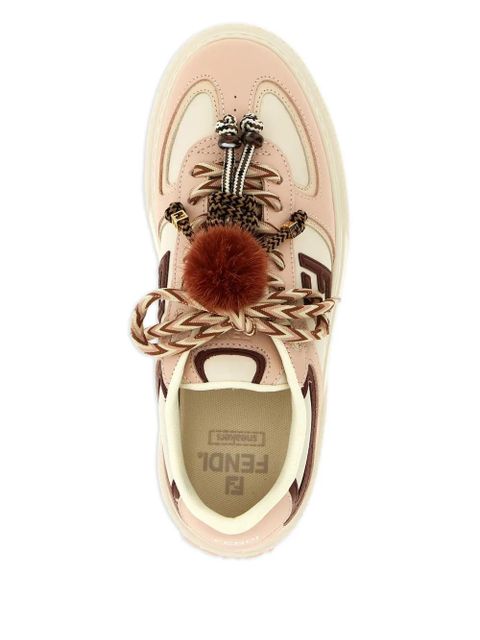FENDI platform logo trainers - Neutrals