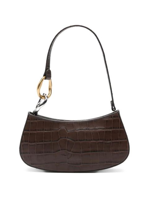 STAUD Ollie crocodile-effect shoulder bag - Brown - zdjęcie produktu nr 1