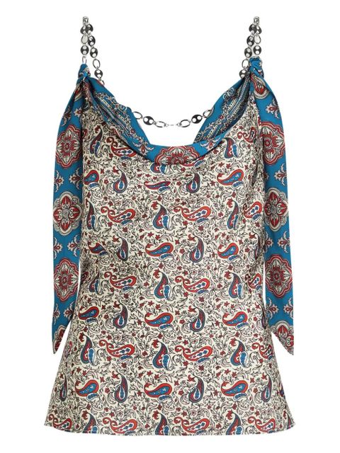 Rabanne paisley-print top - Neutrals - zdjęcie produktu nr 1