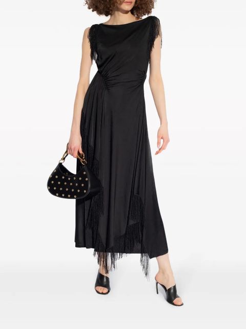 Lanvin embroidered-detailing midi dress - Black - zdjęcie produktu nr 2