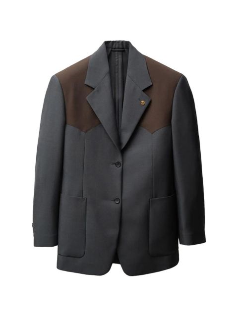 Versace colour block wool blazer - Grey - zdjęcie produktu nr 1