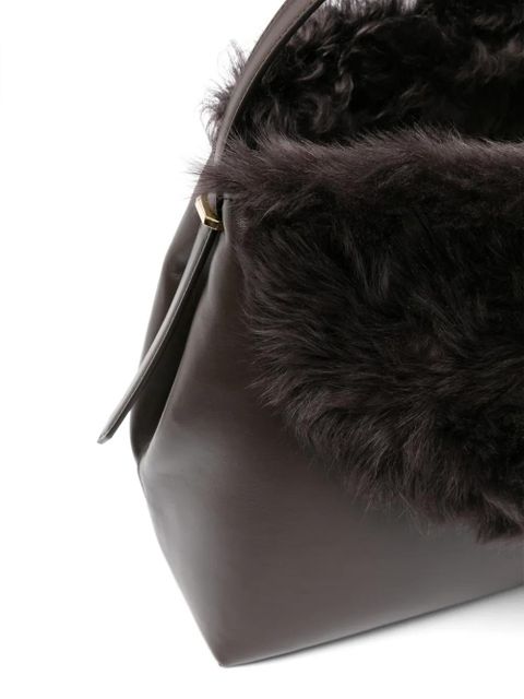 TOTEME leather shoulder bag - Brown