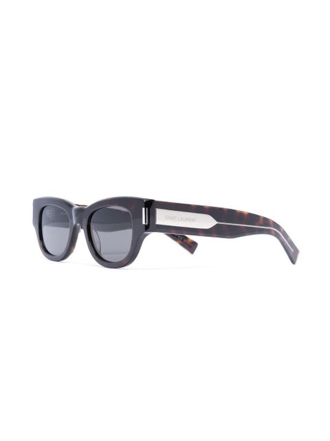 Saint Laurent Eyewear naked wire core cat-eye sunglasses - Brown - zdjęcie produktu nr 2