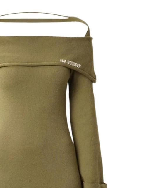 Isa Boulder off-shoulder long-sleeve maxi dress - Green - zdjęcie produktu nr 2