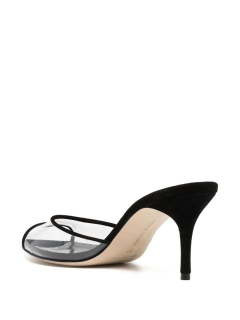Manolo Blahnik Jadifa transparent heeled 70mm sandals - Black - zdjęcie produktu nr 2