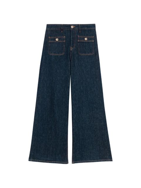 Maje patch-pocket cropped jeans - Blue - zdjęcie produktu nr 1