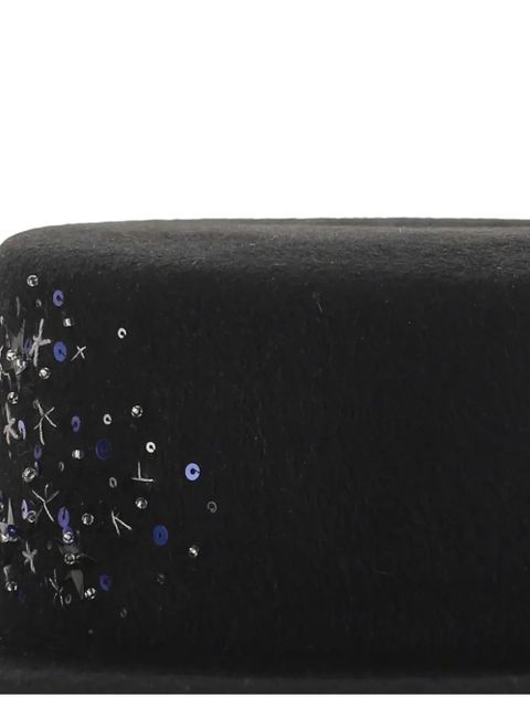 Ruslan Baginskiy wide-brim sequin-embellished hat - Black