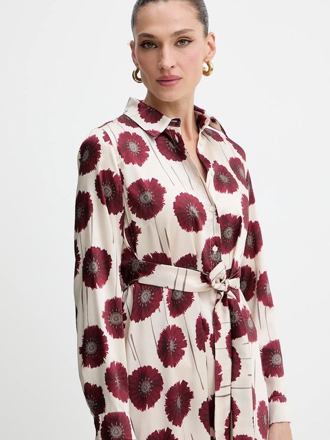 Marella sukienka Emme by Marella kolor beżowy midi rozkloszowana 2525226101200 - zdjęcie produktu nr 2