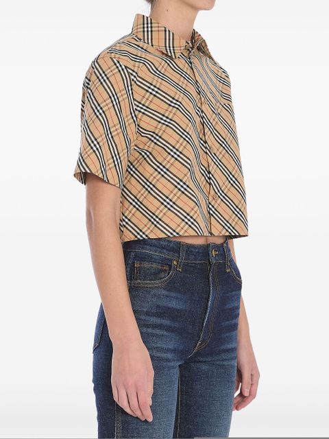Burberry cropped shirt - Neutrals