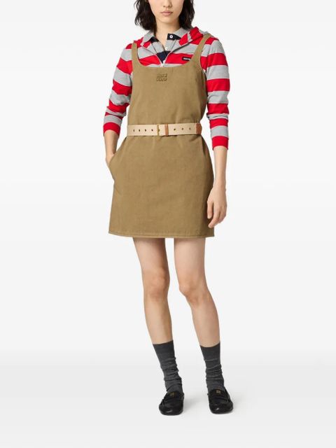Miu Miu mini scoop-neck dress - Brown - zdjęcie produktu nr 2