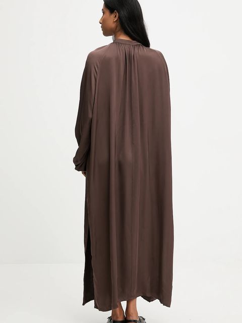 Answear.LAB sukienka kolor brązowy maxi oversize - zdjęcie produktu nr 2