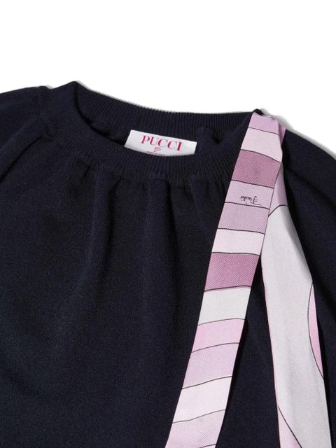 PUCCI ribbon-detailed top - Blue