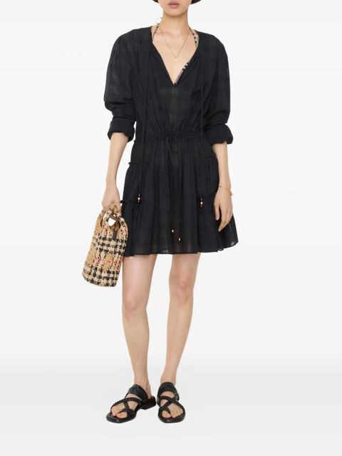 Burberry Check cotton voile dress - Black - zdjęcie produktu nr 2