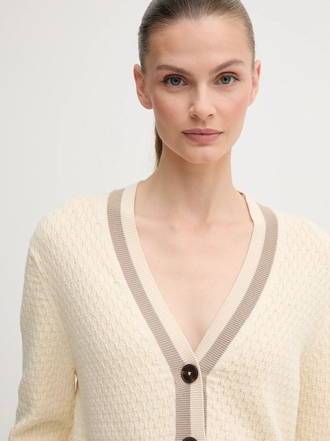 Gant kardigan damski kolor beżowy 4805343
