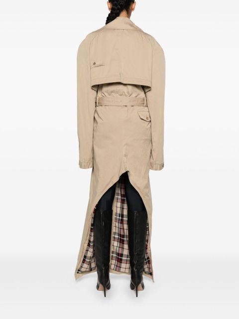 Balenciaga deconstructed-design trench coat - Neutrals