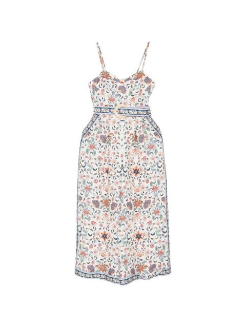 FARM Rio floral belted jumpsuit - Neutrals - zdjęcie produktu nr 1