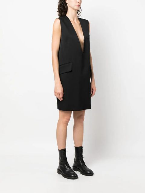 MM6 Maison Margiela V-neck sleeveless dress - Black