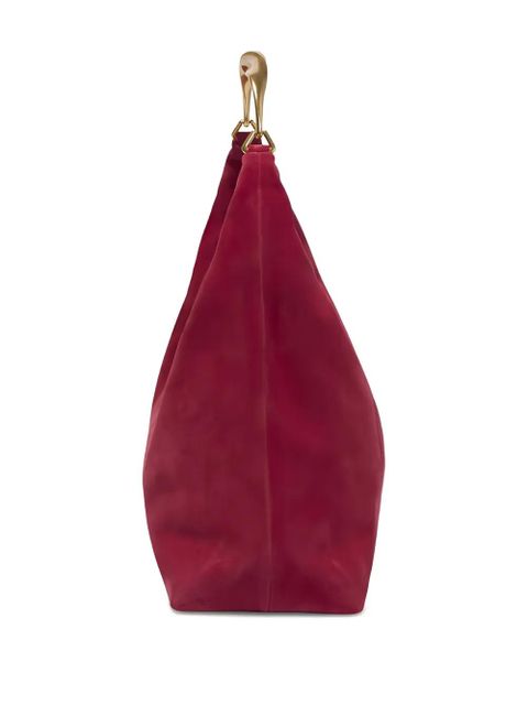 Simkhai Nixi twisted-handle suede shoulder bag - Red - zdjęcie produktu nr 2