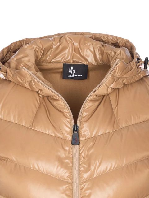 Moncler Grenoble zip-up hooded jacket - Neutrals