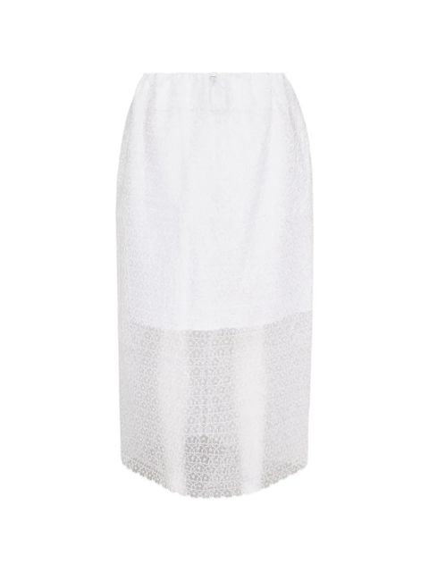 Cecilie Bahnsen Donna flower-embroidered skirt - White - zdjęcie produktu nr 1