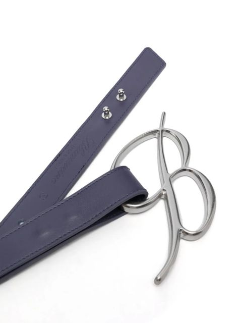 Blumarine logo-buckle leather belt - Purple - zdjęcie produktu nr 2