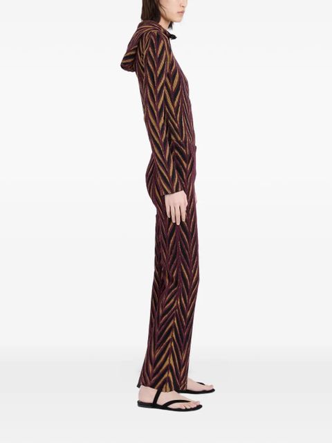 Proenza Schouler Amelia marble jacquard trousers - Red