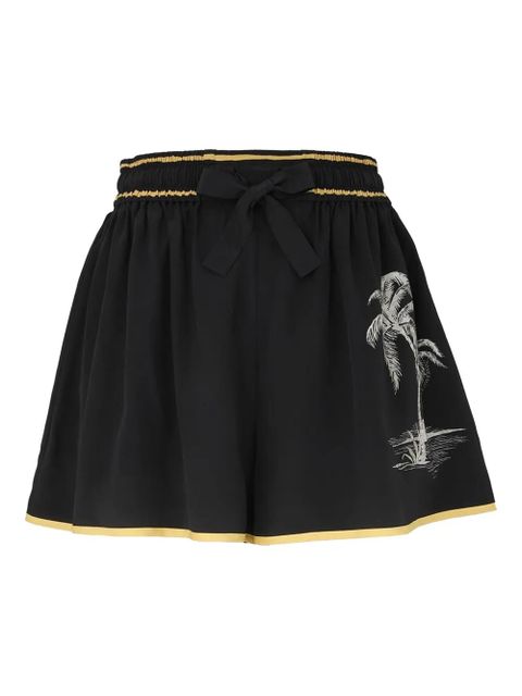 ZIMMERMANN palm tree-print skirt - Black - zdjęcie produktu nr 1