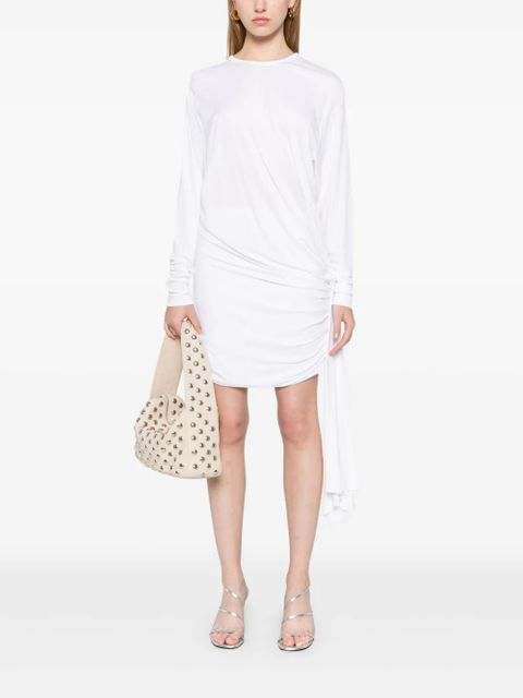 Christopher Esber draped-detailing mini dres - White