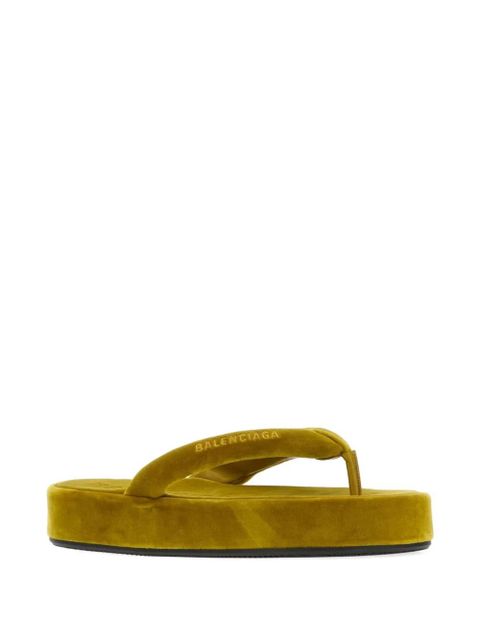 Balenciaga Jet Lag velvet slippers - Yellow - zdjęcie produktu nr 2