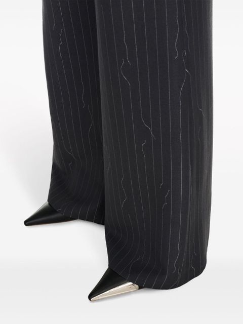 Off-White pinstripe-pattern virgin wool-blend trousers - Grey