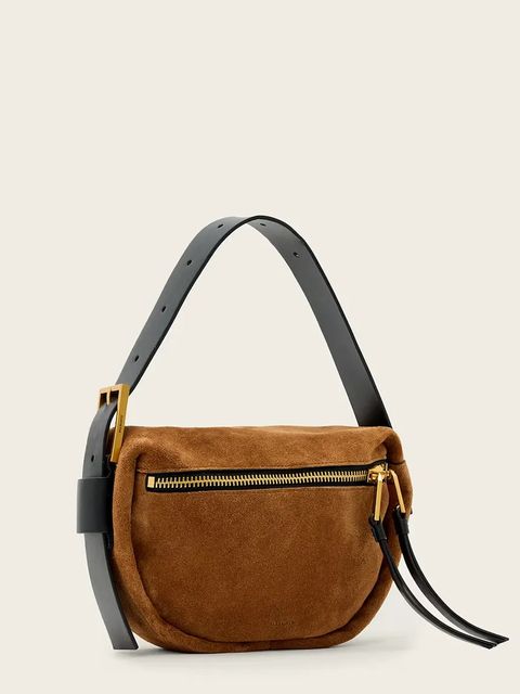 AllSaints torebka zamszowa