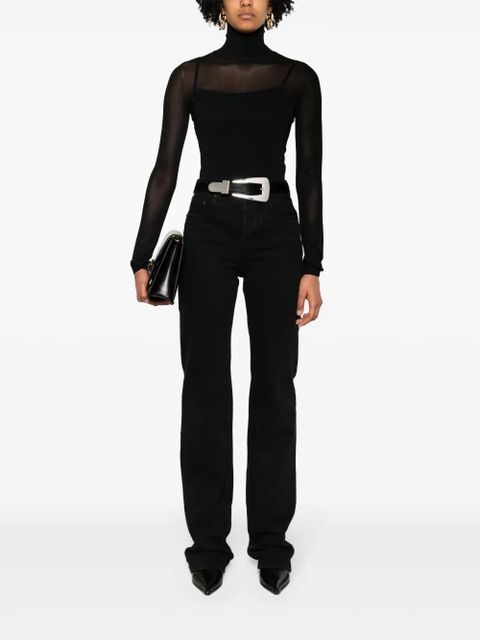 Saint Laurent high-rise straight jeans - Black - zdjęcie produktu nr 2