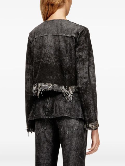 Diesel frayed-hem denim jacket - Grey
