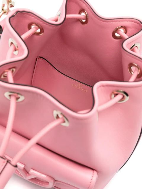 Valentino Garavani Locò leather bucket bag - Pink