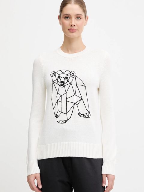 EA7 Emporio Armani sweter damski kolor beżowy AF17574.7W000700 - zdjęcie produktu nr 1