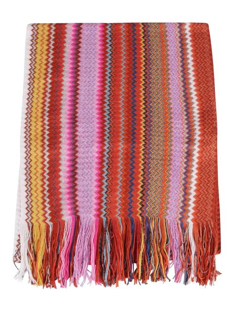Missoni fringed chevron scarf - Orange - zdjęcie produktu nr 1