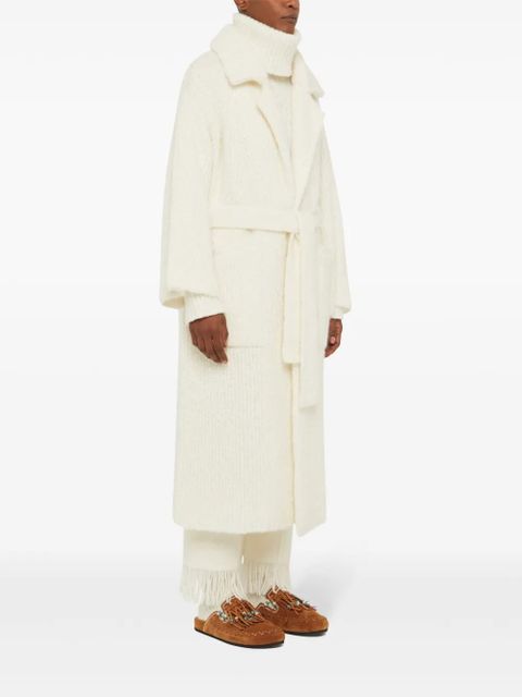 Alanui knitted robe coat - White