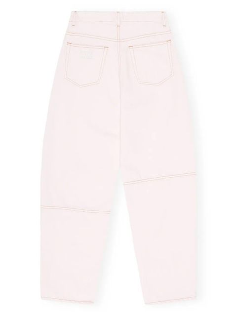 GANNI wide-leg denim trousers - White