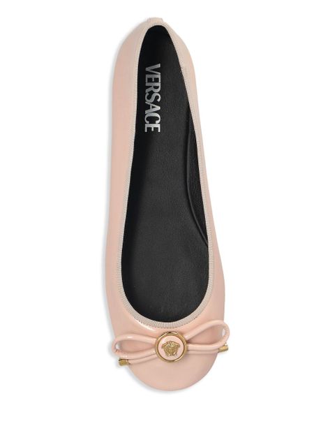 Versace Opera Bow patent-leather ballet flats - Pink