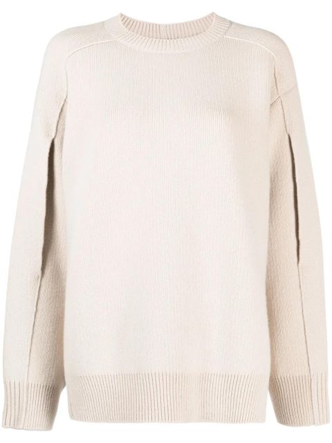Lanvin cape-back v irgin-wool blend jumper - Neutrals - zdjęcie produktu nr 1