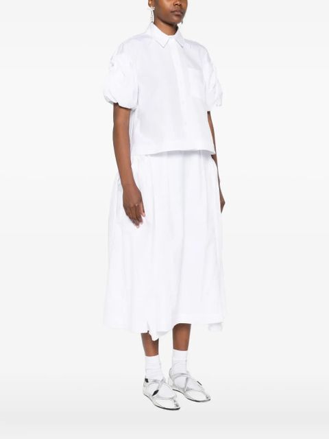 Simone Rocha cropped puff-sleeves shirt - White