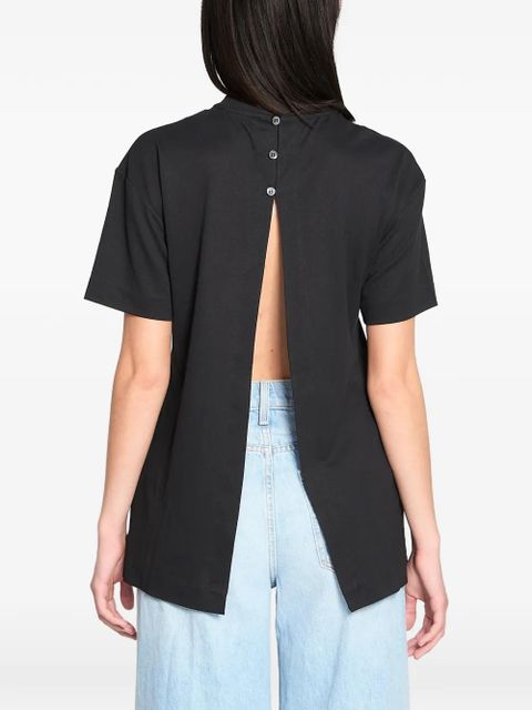 Jacquemus paper effect open back t-shirt - Black