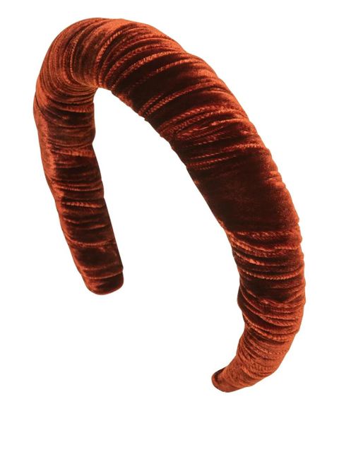 Jennifer Behr velvet irene headband - Orange - zdjęcie produktu nr 1