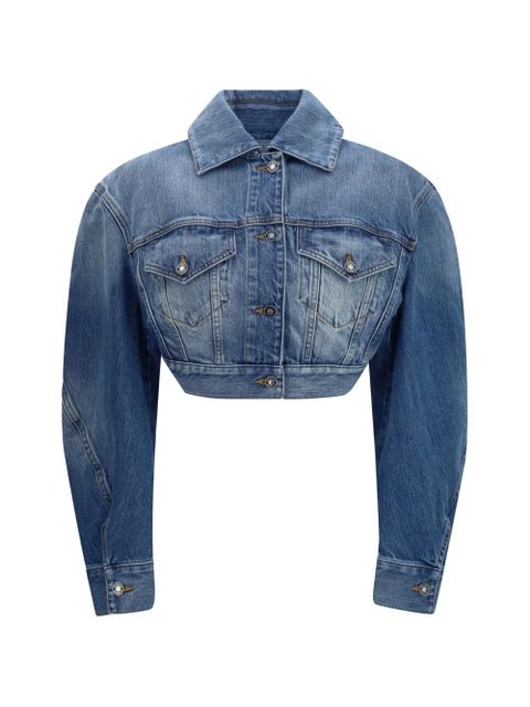 Givenchy open-back cotton cropped jacket - Blue - zdjęcie produktu nr 1