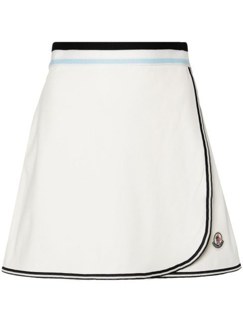 Moncler logo-appliqué wrap tennis skirt - White - zdjęcie produktu nr 1