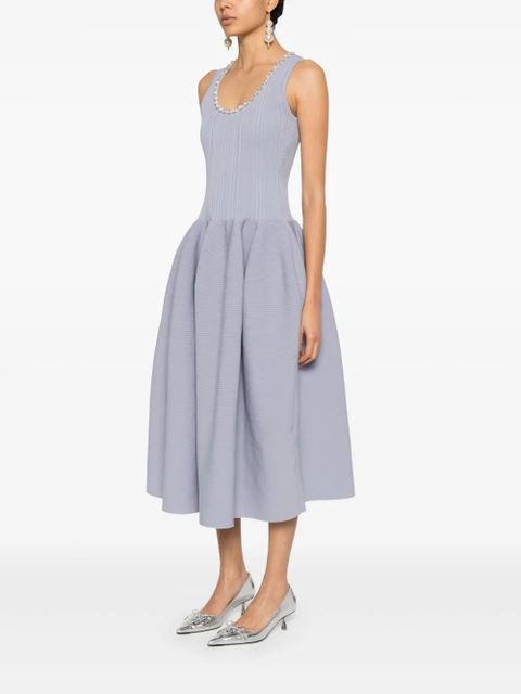 Self-Portrait rhinestone-embellished midi dress - Blue - zdjęcie produktu nr 2