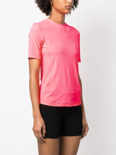 Moncler Grenoble embossed-logo T-shirt - Pink