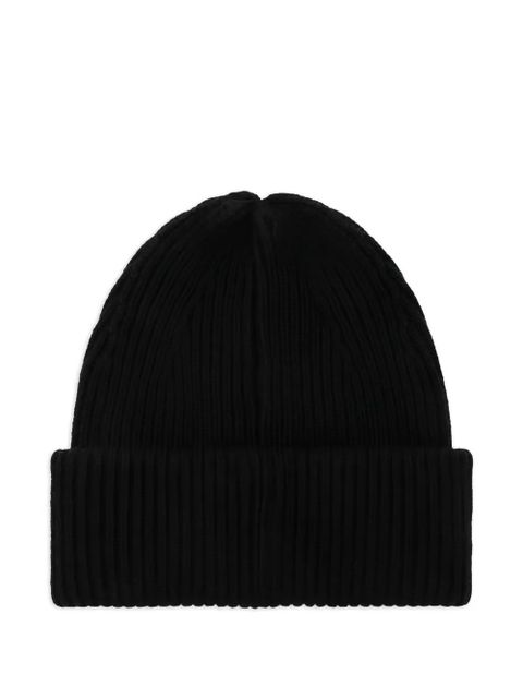 Almada Label ribbed beanie hat - Black - zdjęcie produktu nr 1