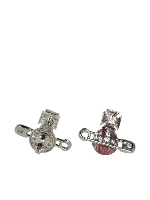 Vivienne Westwood orb crystal earrings - Pink